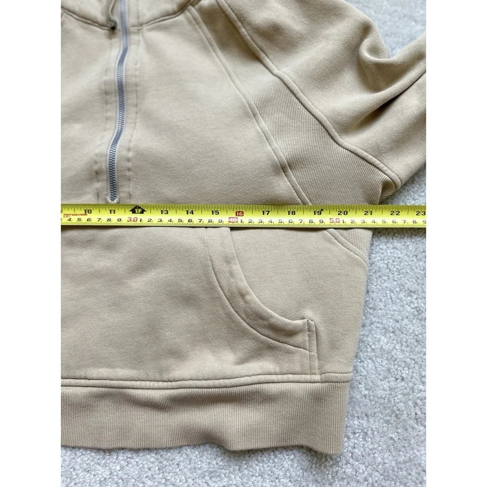 Lululemon Scuba Half-Zip Cotton-Blend Hoody - Heathered Nutmeg M/L